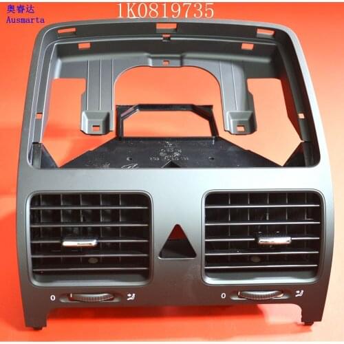 The new Black OEM Front Dashboards Central Air Outlet Vent For Golf MK5 Rabbit 1KD 819 728 1KD819728 1K0 819 728