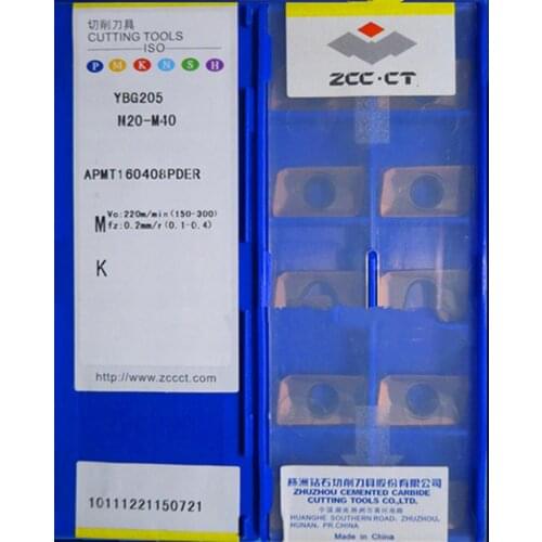 APMT1135PDR APMT160408PDER YBG205 original Zcc.ct APMT1135 APMT1604 insert Process stainless steel