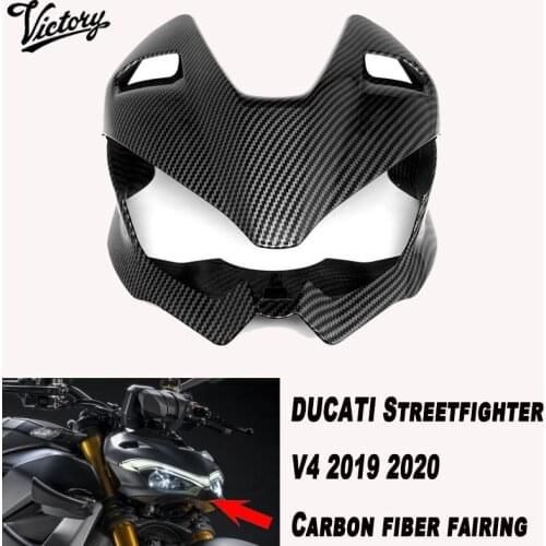 Motorcycle Parts Carbon Fiber Fairing Front Cover ABS Injection Molding Suitable For Ducati Streetfighter V4 S 2020 2021