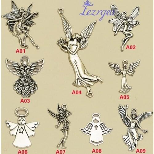 Angel Charms, Antique silver plated Angel Pendants/Charms,DIY supplies, jewelry making