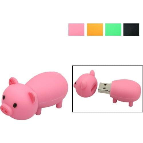 Lovely Mini Pig USB Flash Drive Cute Animal Pen Drive Gift Cartoon Pendrives 4GB/8GB/16GB Memory Stick Wholesale Cute Gift