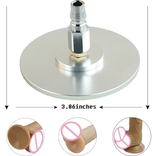 Fredorch 3.86" Silver Suction Cup Adapter for Premium Sex Machine with Quick Air Connector, Love Machine Device Attachments