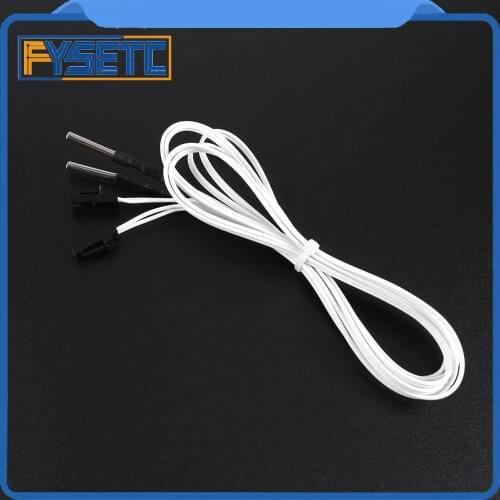 2pcs 3D Printer Parts HT-NTC100K Thermistor Temperature Sensor L 1M For 350 Degrees For Prusa i3 MK2S/MK3/MK3S Hotend Extruder
