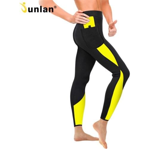 Junlan Neoperen Women Sauna Shaping Pants High Waist Trainer Tummy Shaper for Weight Loss Fat Burning Control Slimming Bottom