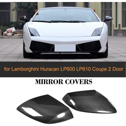 Carbon Fiber Add On Rearview Mirror Cap Covers Trim for Lamborghini Gallardo LP610 Coupe 2 Door 2009 - 2013