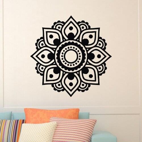 Mandala Vinyl Stickers Home Art Decor Living Room Removable Vinyl Murals Wall Decal Bedroom Flower Wallpaper House Poster G998