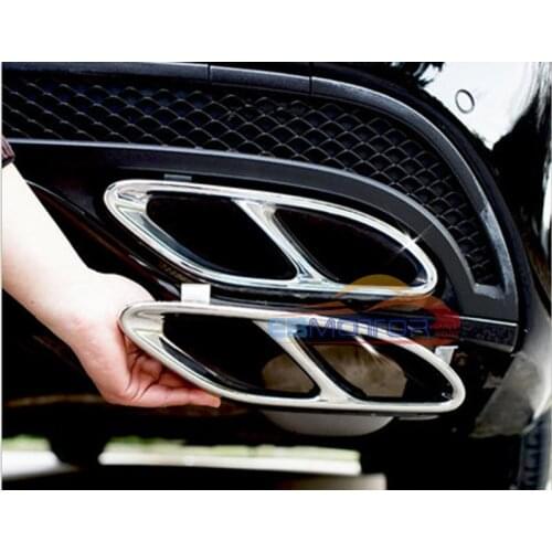 REAR EXHAUST MUFFLER TIPS 1PAIR for MERCEDES BENZ W205 C-CLASSC180 C200 C260 C300 C450 2015UP M103W