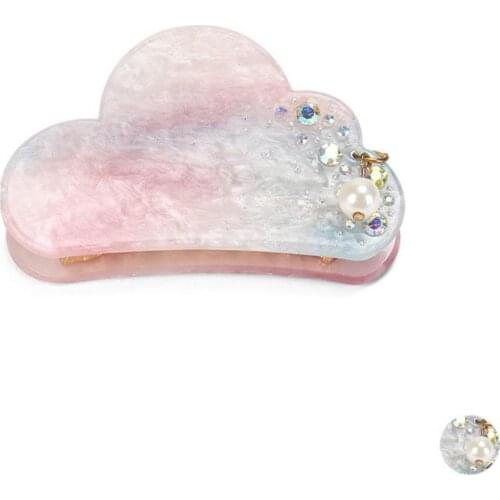 Pretty Jaw Hair Claw - Marble Color Hair Accessories for Women Girl Retro Hair Clamp Ornament Jewelry for Tiara Wedding Wear