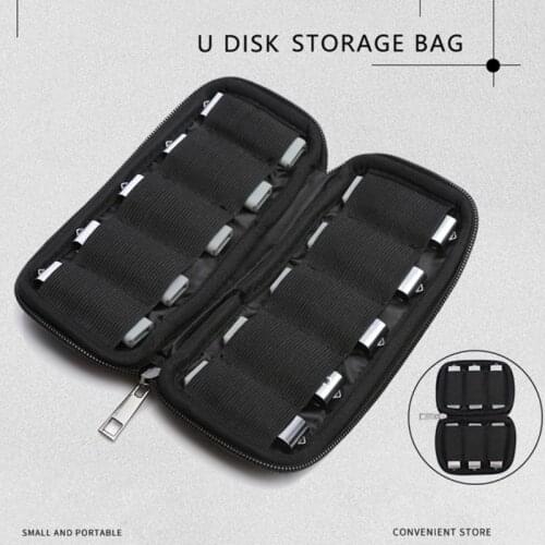 Storage Protective Case USB Durable Organizer Travel Flash Drives Zipper Portable Shockproof Holder Dustproof U Disk Bag