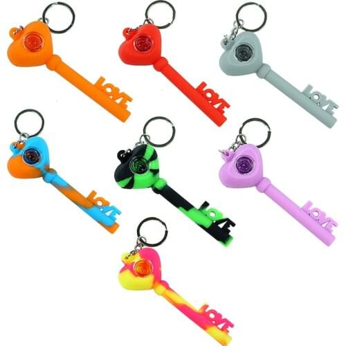 1pcs Popular Mini lovely key smoking pipes for smoking pipe in Tobacco Glass mouth Filter Tobacco Color Ultimate smoking Tool