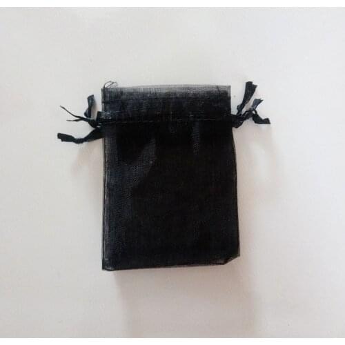 100pcs Black Gift Bags For Jewelry Bags And Packaging Organza Bag Drawstring Bag Wedding/woman Travel Storage Display Pouches