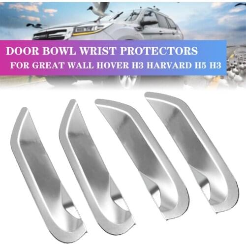 4pcs/Set Door Bowl Wrist Protectors ABS Car Exterior Door Handle Protection Covers Trim For Great Wall Hover H3 Harvard H5 H3
