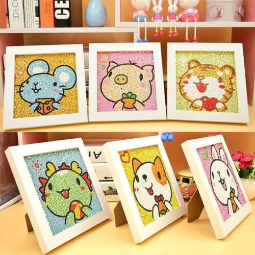 5D Diamond Painting animal Cross stitch children Handmade diy round drill Puzzle gift toys decorative painting Home Decoration