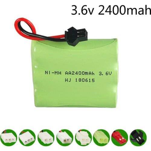 3.6v 2400mah Battery IN-MH Battery AA NIMH 3.6v battery pack for RC toy Car Boat model RC toy Battery