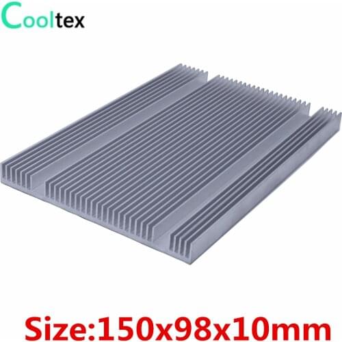 Aluminum Heatsink 150x98x10mm Radiator Heat Sink Cooler Cooling for Chip LED Electronic integrated circuit heat dissipation