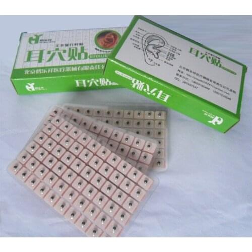 Free shipping ear press seed Auricular Vaccaria seed acupuncture needle ear bead 2400 pcs(4 packs) slimming body with retail box