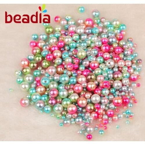 Fashion AAA+ 1500-150pcs Size 4/6/8/10mm Good Quality ABS Pearl Beads Plastic Loose Beads For Jewelry Making Handmade DIY Craft