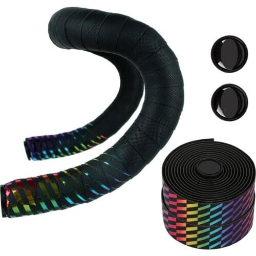 Colorful Road Bicycle Handlebar Tape Cycling Handle Belt Straps EVA PU Tape Anti-Vibration Racing Bike Handle Bar Tape Cork Wrap