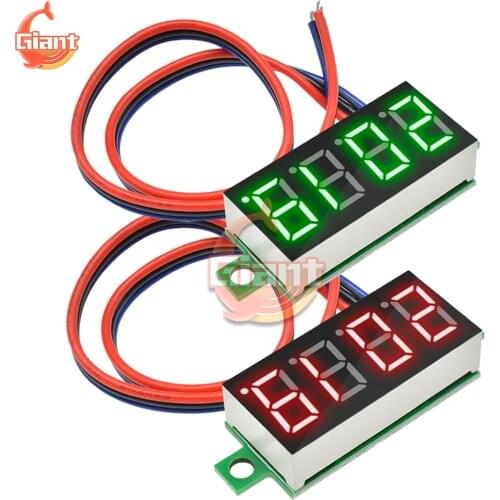 DC 0-100V 0.36 Inch Mini Digital Voltmeter Volt Voltage Meter LED Panel Electric Voltage Tester Gauge 3 Wires 12V 24V 48V 4 Bit
