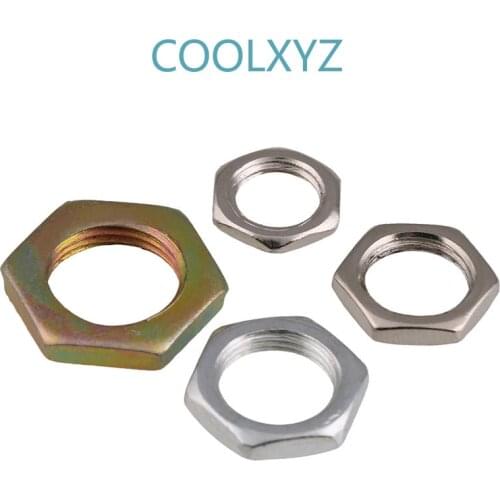 GB6173 galvanized / color zinc / nickel thin fine tooth hexagonal nut M7-M16 10pcs