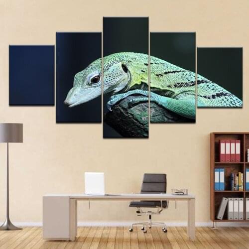 Canvas Art Wall Pictures Frame Home Decor Living Room 5 Panels HD Printed Modular Poster lizard Modern Oil Painting