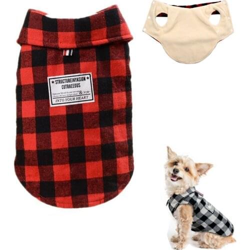 Classic Plaid Pet Dog Shirts For Dogs Clothes Winter Dog Vest Small Medium Pet Clothes For Dogs Pets Clothing Puppy Cat Clothing