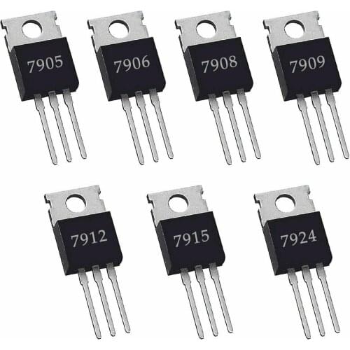 KA79XX Voltage Regulator Kit - 7 Values - Pack of 7