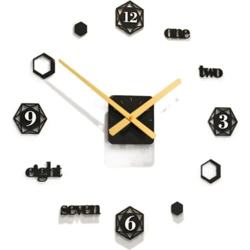 Creative DIY Wall Clocks 3d Watch Acrylic Large Silent Wall Fashion Clocks Wall Home Decor Living Room Horloge Murale Reloj Gift