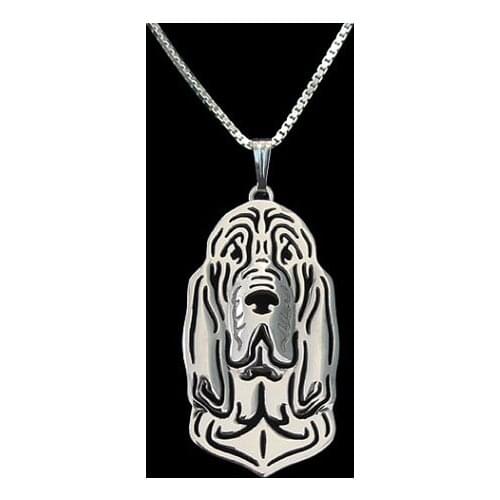 Bloodhound pendant and necklace for women gold silver plated animal jewelry