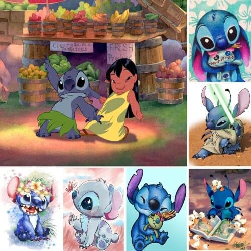Disney Cartoon Stitch DIY 5D Square Diamond Painting Cross Stitch Kits Embroidery Full Diamond Mosaic Decor Child Birthday Gift