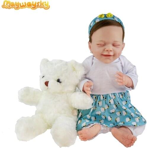 Maywaysky 20" Popular Fashion Vinyl Silicone Bebe Reborn Doll Soft April Baby Toy Kit