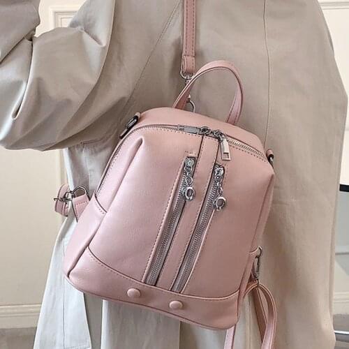 Fashion Women Backpack Female High Quality Backpacks for Teenage Girls New Designer Shoulder Bag Leather Small Backpack Mochila