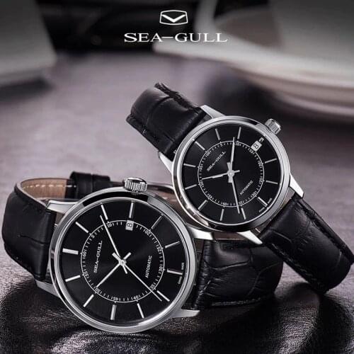 Seagull Mens Automatic Mechanical Watch Business Casual Sports Watch Sapphire Calendar Waterproof Watch Mens automatic watch