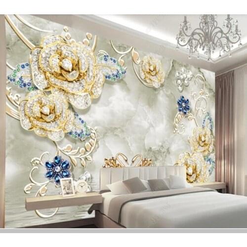 Papel de parede Peacock diamond soft bag jewelry 3d stereo wallpaper mural,living room tv wall bedroom wall papers home decor