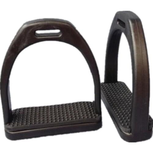 Plastic Profile Shock Absorbing Lightweight Black Stirrups Youth and Adult
