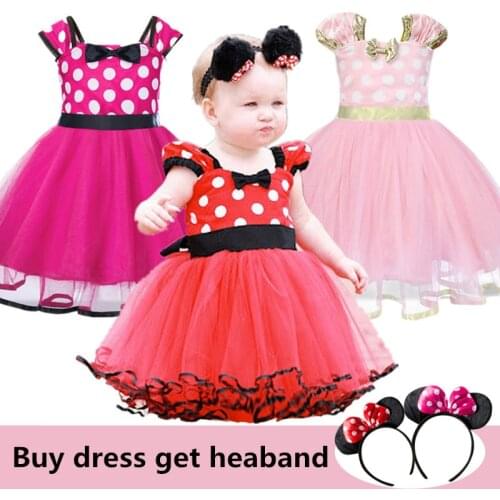 Baby Girls Dress Polka Dots Christmas Dress Girl Birthday Costume Fancy Newborn Party Tutu Dress for Infant Girls Dress