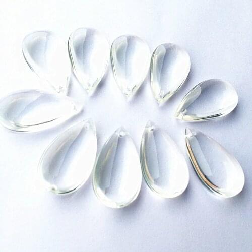 4pcs 38mm Clear crystal Glass raindrops for chandelier prism parts,crystal hanging pendants for Lighting decoration+Free Rings