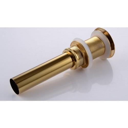 Bathroom Faucet Vessel Vanity Sink Pop Up Drain Stopper without Overflow, Golden