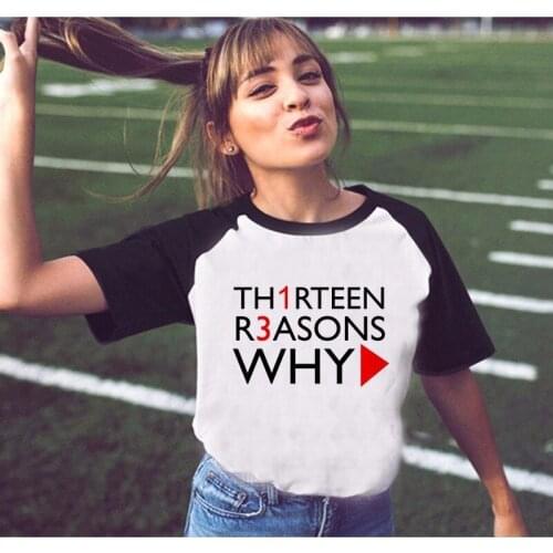 Thirteen 13 Reasons Why 2 Female T-shirt Printed Harajuku Short Sleeve T Shirt 2018 Summer Women Tops Tshirt Tee Shirt