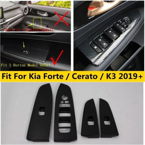Yimaautotrims Inner Door Armrest Window Switch Button Cover Trim For Kia Forte / Cerato / K3 2019 2020 2021 Interior Mouldings