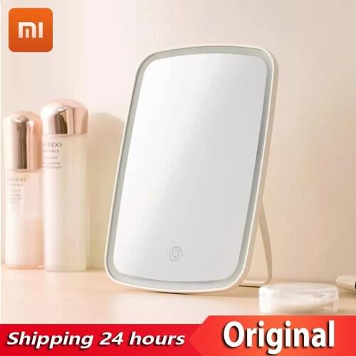 Xiaomi LED Makeup Mirror Touch Control LED Natural Fill Light Adjustable Angle USB Rechargeable screen cosmetic mirrors led