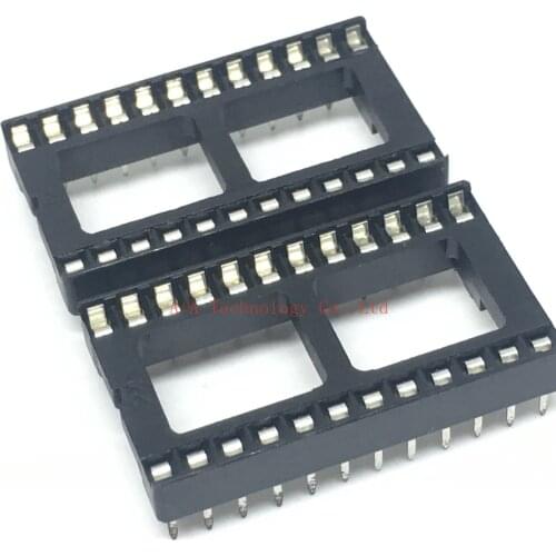 10PCS wide body DIP24 IC SOCKET DIP CHIP TEST HOLDER Adaptor 24 PIN dip-24 DIP 24PIN 24p 2.54MM PITCH CONNECTOR