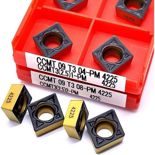 10PCS CCMT09T304/08 PM 4225 carbide turning insert metal turning tool lathe tool end milling tool CNC grooving
