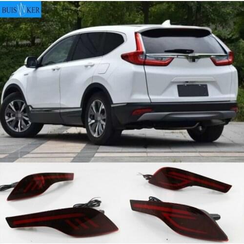2PCS For Honda CRV CR-V 2017 2018 2019 Multi-function LED Rear Bumper Light Rear Fog Lamp Auto Bulb Brake Light Reflector