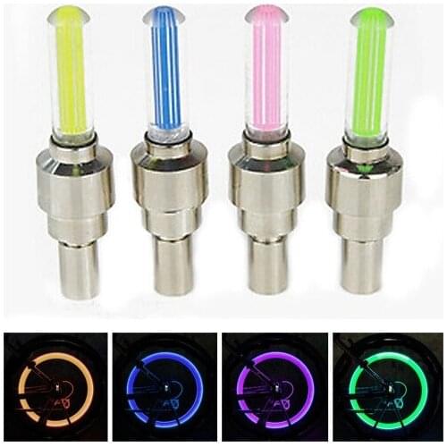 2x bike lights with no battery mountain road bike bicycle light lights LEDS Tyre Tire Valve Caps Wheel spokes LED Light BL0101