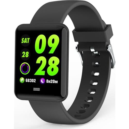 B08 Women Men Bluetooth IOS Android Intelligent Reminder IP67 Waterproof Silicone Square Fitness Tracker Led Digital Smart Watch