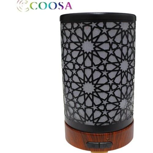 Noiseless Humidifier Kaleidoscope Carved Wrought Iron Essential oil diffuser 100ml Ultrasonic mist maker 7 Colors Light For Home