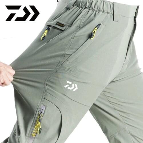 Men Plus Size 5xl Mens Summer DAIWA Fishing Pants Men Stretch Quick Dry Pants Thin Breathable Fishing Cargo Pants For Men