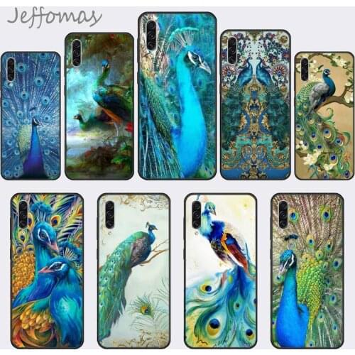 Animal peacock flower queen Phone Case For Samsung galaxy S 7 8 9 10 20 edge A 6 10 20 30 50 51 70 note 10 plus