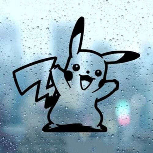 Black/Sliver Anime Kawaii Cartoon Character Car Sticker Small/Big Size Removable Waterproof Window Body Decal S1345